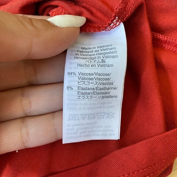 MADEWELL "Tatiana" Mock Neck BNWT Orange Top New - Picture 7 of 8